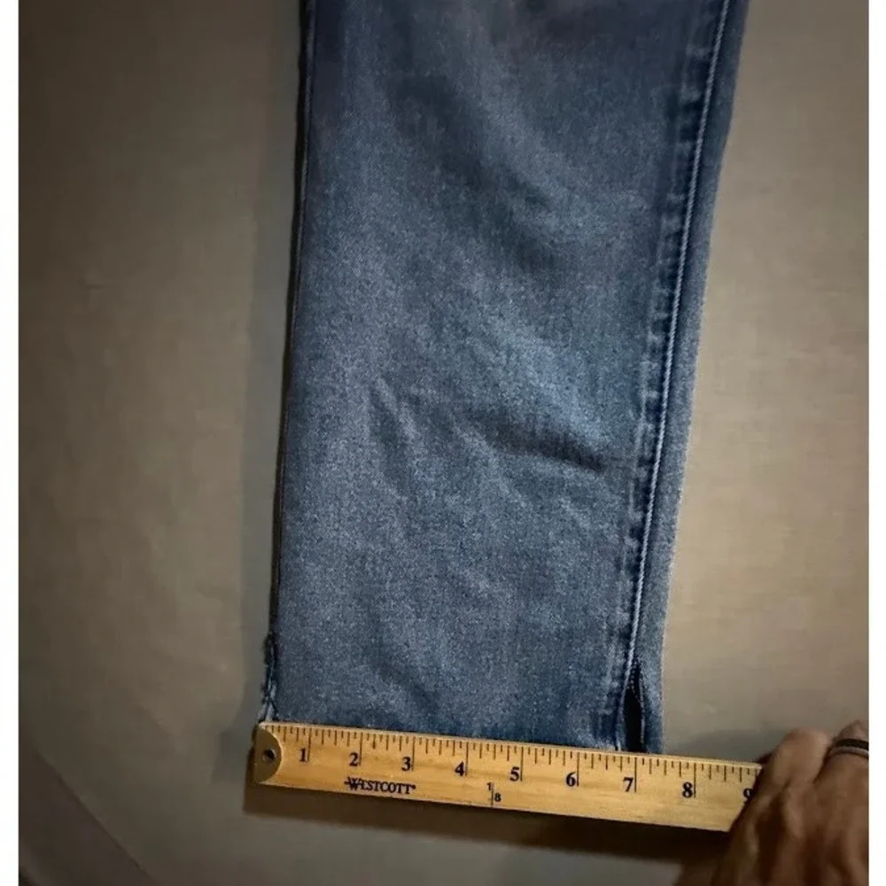True Religion Geno Jeans Mens 33 Blue Fringe Hem Denim Flap Pocket‎ 33X30.